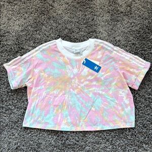 Adidas Tie-Dye T-Shirt - Pink and White
